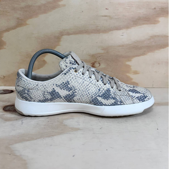 Cole Haan Snake Print Sneakers - Gray and White - Picture 5 of 9